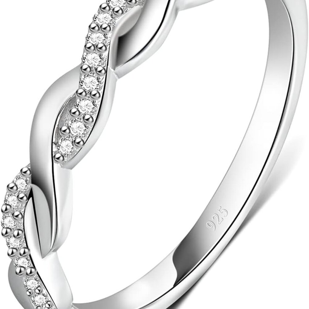 Twisted Infinity Celtic Knot Ring - 925 Sterling … - image 1